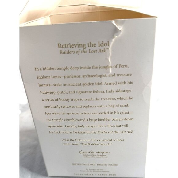 Hallmark Keepsake Indiana Jones Retrieving The Idol Ornament With Sound 2009 Mag - Picture 5 of 6